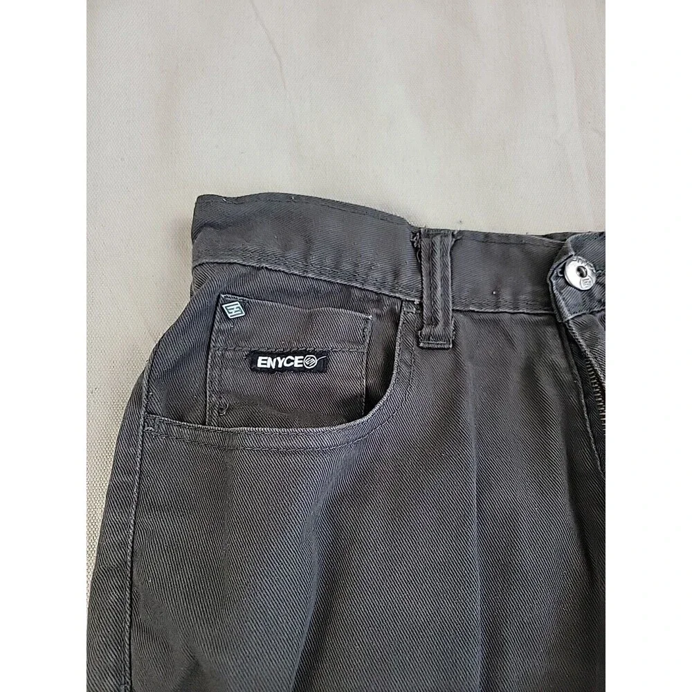Enyce Jeans Mens 32x29 Straight Black Hip Hop Sean‎ Combs Mid Rise Cotton Logo